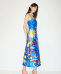 Alemais Guardian Midi Dress in Azure Multi - Dresses
