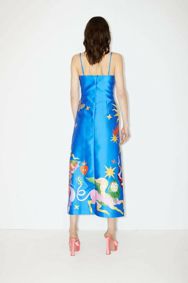 Alemais Guardian Midi Dress in Azure Multi
