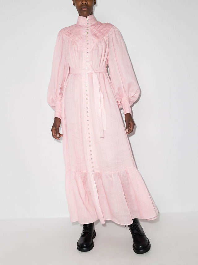 Alemais Halcyon Midi Dress - 14 / Pink - Dresses