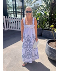 Alemais Hazel Smocked Embroidered Midi Dress White Size 10 - 10 / White - Dresses