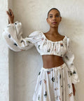 ALEMAIS - Alemais Hera Drawstring Top and Skirt in Ivory