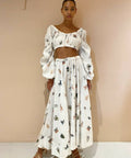 ALEMAIS - Alemais Hera Drawstring Top and Skirt in Ivory