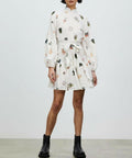 Alemais Hera Mini Dress White Print Size AU 6 - White / 6 - Dresses
