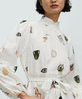 Alemais Hera Mini Dress White Print Size AU 6 - White / 6 - Dresses