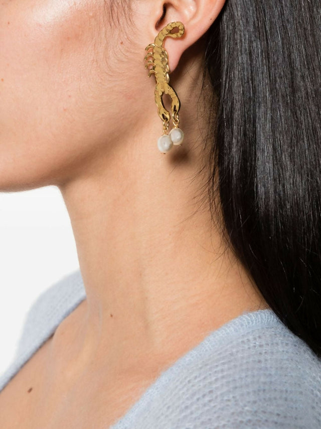 Alemais Hero Scorpion Shell Earrings - Gold - Earrings