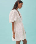 Alemais Iggy Embroidered Mini Dress Cream Size 14 - 14 / White - Dresses