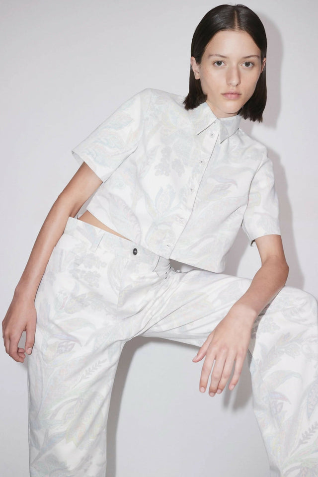 Alemais Ivy Cropped Shirt 16 - 16 / White - Tops