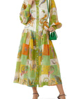 Alemais Jerome Silk Midi Dress Multi/Print Size 14 - 14 / Multi - Dresses