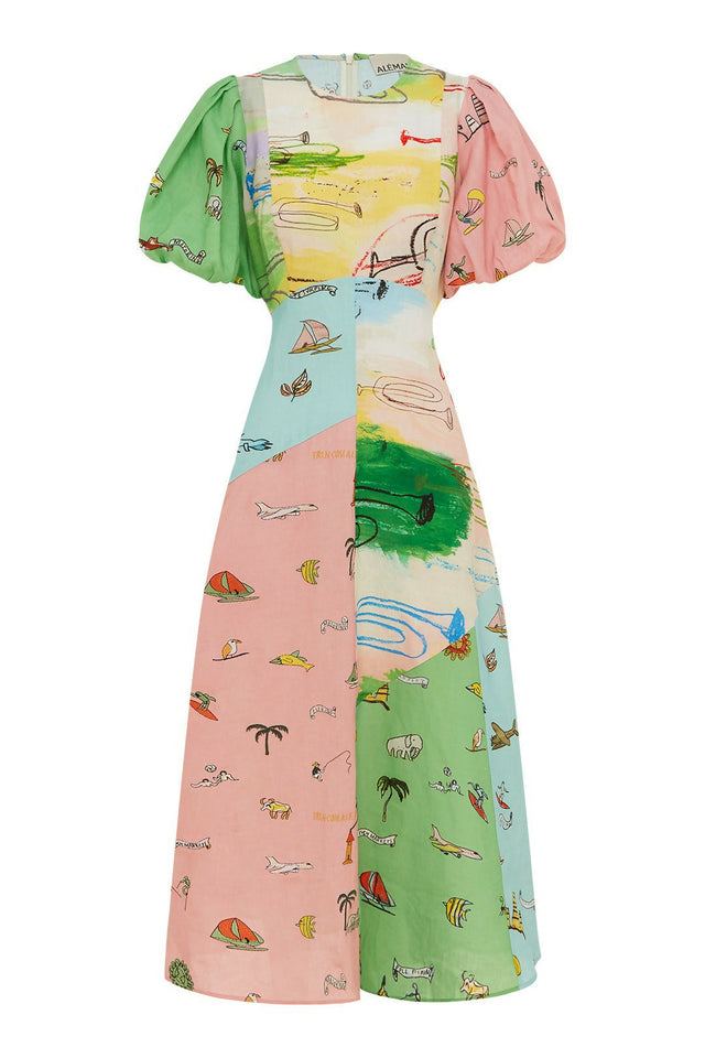 Alemais Jet Midi Dress Multi Size 12 - 12 / Multi - Dresses
