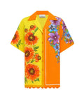 Alemais Jude Oversized Linen Shirt and Short Set Orange Floral Size AU 14 - 14 / Yellow - Outfit Sets