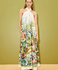 Alémais Jungle Boogie Silk Halter Dress - 16 / Print - Dresses