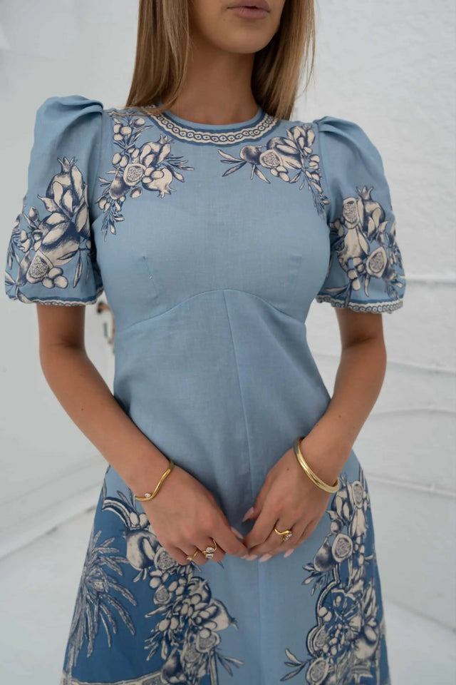Alemais La Sirena Exclusive Villa Romantica Midi - 10 / Blue - Dresses