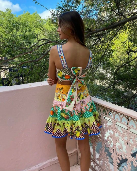 Alemais Lemonis Cut Out Mini Dress in Multi - 10 / Multi - Dresses