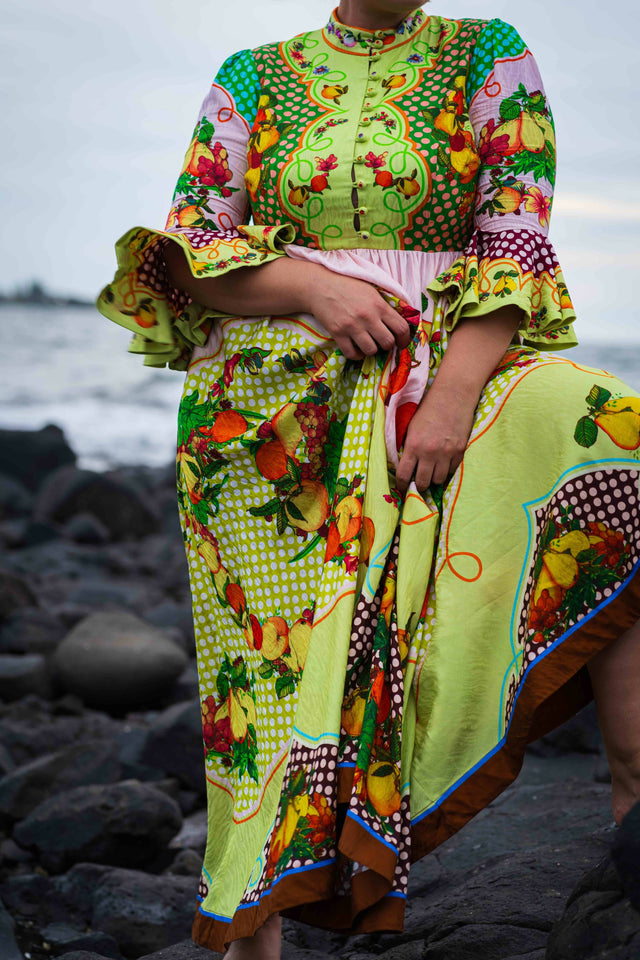 Alemais Lemonis Jacquard Midi Dress Multi Print Size 16 - Dresses