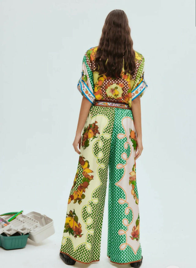 Alemais Lemonis Silk Shirt and Pant Set 16 - 16 / Multi - Outfit Sets