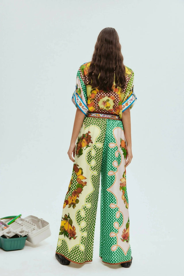 Alemais Lemonis Silk Shirt and Pant Set - Outfit Sets