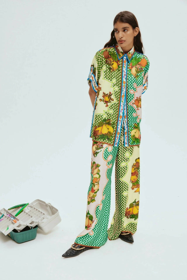 Alemais Lemonis Silk Shirt and Pant Set - Outfit Sets