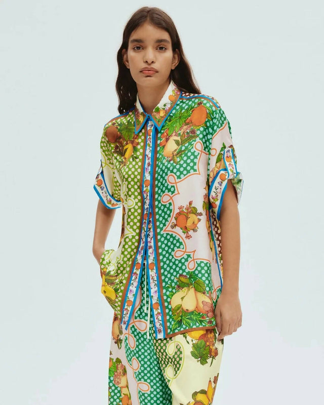 Alemais Lemonis Silk Shirt and Pant Set - Outfit Sets