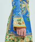 Alemais Linda Mini Dress in Blue Print Size AU 6 - Dresses