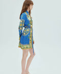 Alemais Linda Mini Dress in Blue Print Size AU 6 - Dresses