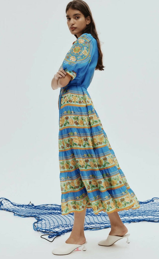 Alemais Linda Tiered Midi Dress - 8 / Multi - Dresses