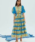 Alemais Linda Tiered Midi Dress Multi Size AU 14 - 14 / Multi - Dresses