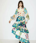 Alemais Lou Balloon Sleeve Shirt Multi Size 14 - 14 / Print - Outfit Sets