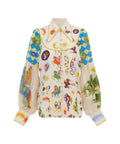 Alemais Lou Balloon Sleeve Shirt Multi Size 14 - 14 / Print - Outfit Sets