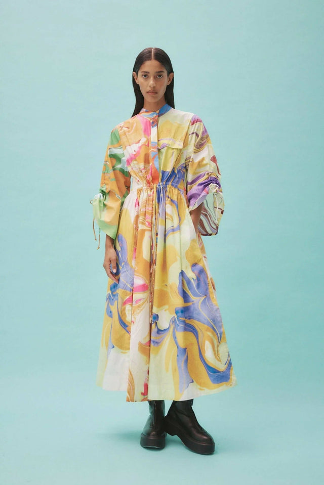 Alemais Luca Midi Shirt Dress Multi Size 16 - 16 / Multi - Dresses