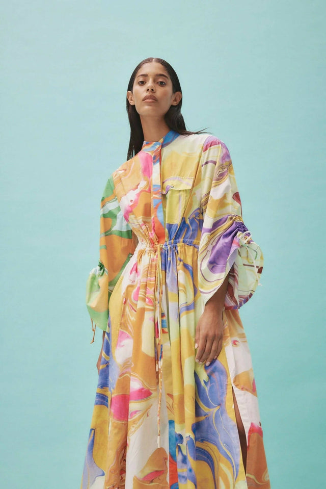 Alemais Luca Midi Shirt Dress Multi Size 16 - 16 / Multi - Dresses