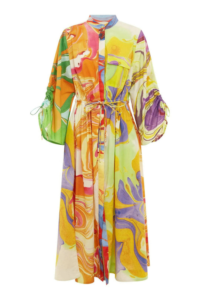 Alemais Luca Midi Shirt Dress Multi Size 16 - 16 / Multi - Dresses