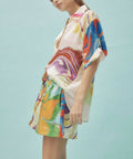 Alemais Luca Silk Shirt and Short Set Multi Size 16 - 16 / Multi - Outfit Sets