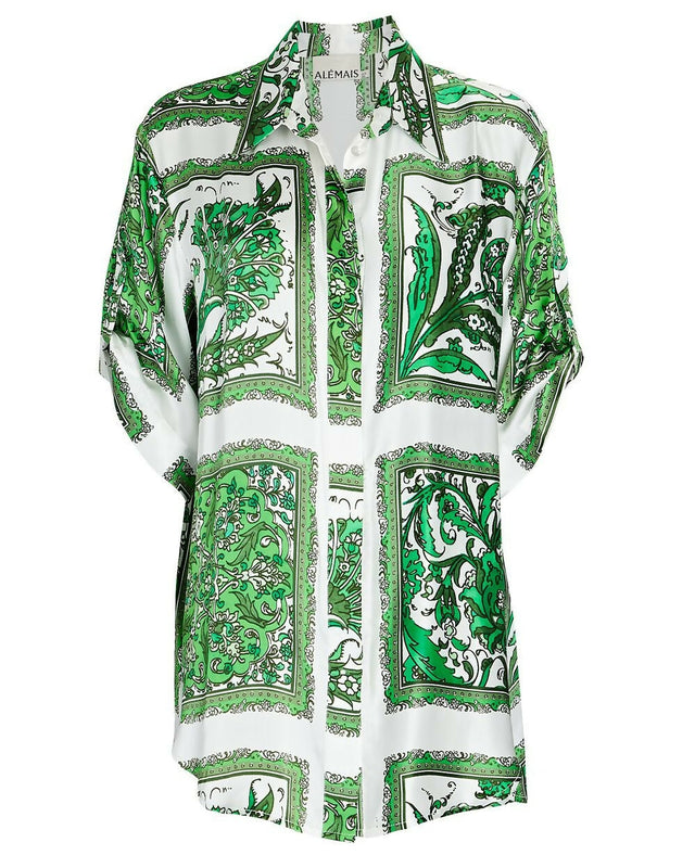 Alemais Lucille Lounge Shirt and Pants Silk Set Size 6 - 6 / Print - Outfit Sets