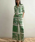 Alemais Lucille Lounge Shirt and Pants Silk Set Size 6 - 6 / Print - Outfit Sets