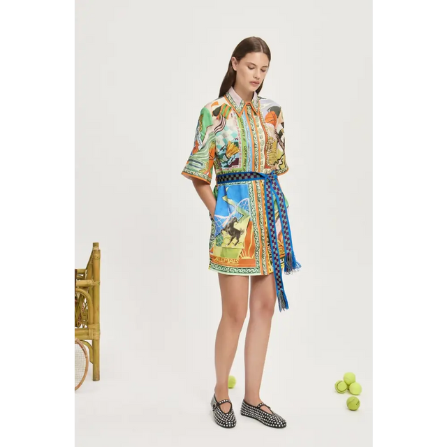 Alemais Lucky Pace Mini Dress Multi Size 10 & 14 - Dresses