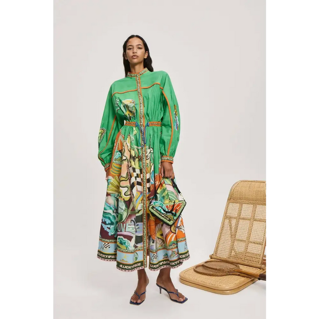 Alemais Lucky Pace Shirtdress Green Size 10 & Size 14 - Dresses
