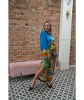 Alemais Lucky Pace Silk Midi Dress Blue Size 14 - 14 / Multi - Dresses