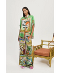 Alemais Lucky Pace Silk Shirt & Pant Set Green Size 12 - 12 / Multi - Outfit Sets