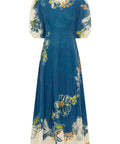 Alemais - Luda Midi Dress - 12 / Blue - Dresses
