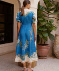 Alemais - Luda Midi Dress - 12 / Blue - Dresses