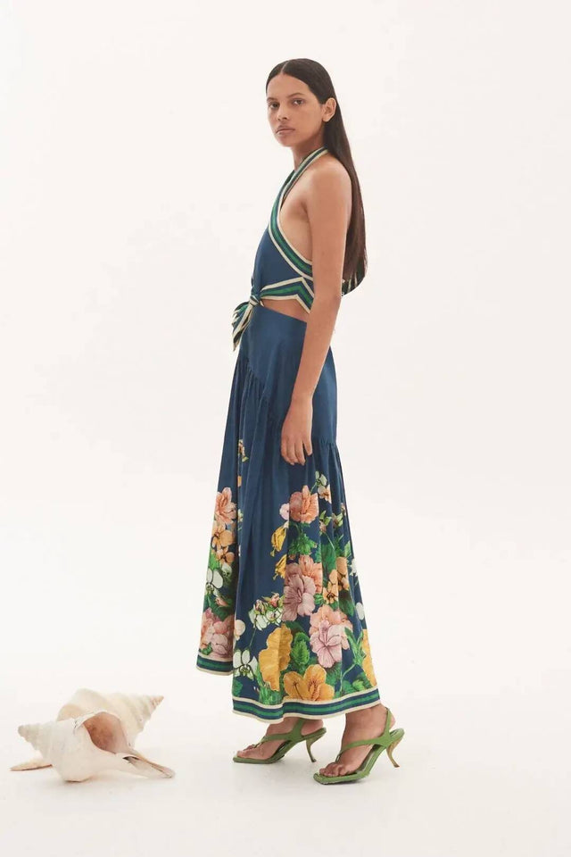 slim fit dress slacks Alemais Lyla Halter Midi Dress