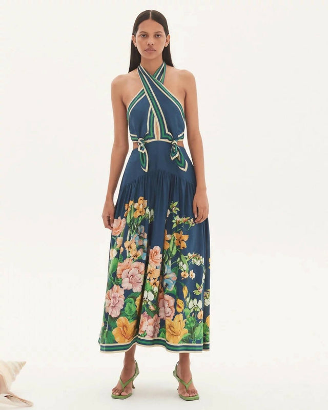 ALEMAIS - Alemais Lyla Halter Midi Dress