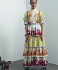 Alemais Marlow Frill Midi Dress 14 - 14 / Multi - Dresses