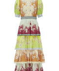 Alemais Marlow Frill Midi Dress 14 - 14 / Multi - Dresses