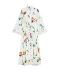 Alemais Meagan Cotton Poplin Kaftan Dress Cream Multi Size AU 12 & 14 - Dresses