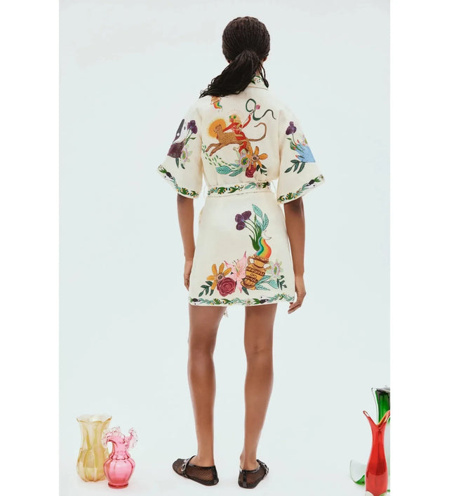 Alemais Meagan Mini Dress Floral Size 10 - 10 / Print - Dresses
