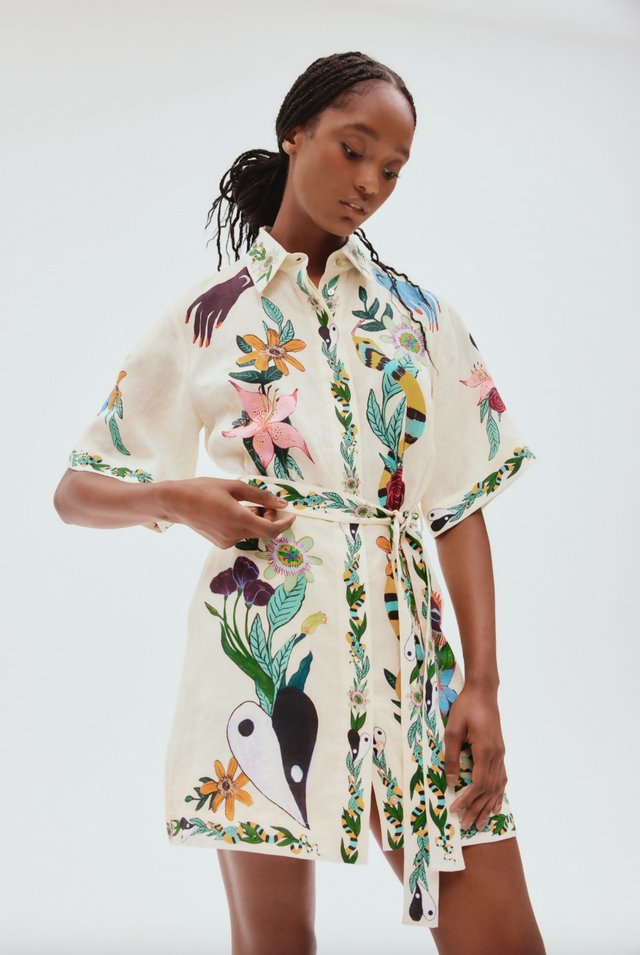 Alemais Meagan Mini dress / Size 10 - 10 / Print - Dresses