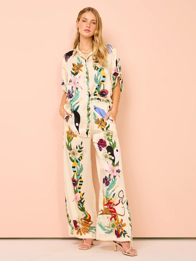 ALEMAIS - ALEMAIS Meagan Silk Shirt and Pants