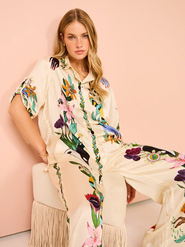 ALEMAIS - ALEMAIS Meagan Silk Shirt and Pants