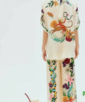ALEMAIS - Alemais Megan Silk Pant Size 10 And Oversized Shirt Size 8 Set Print